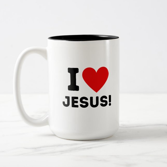 J'aime Jésus Mug (Gauche)
