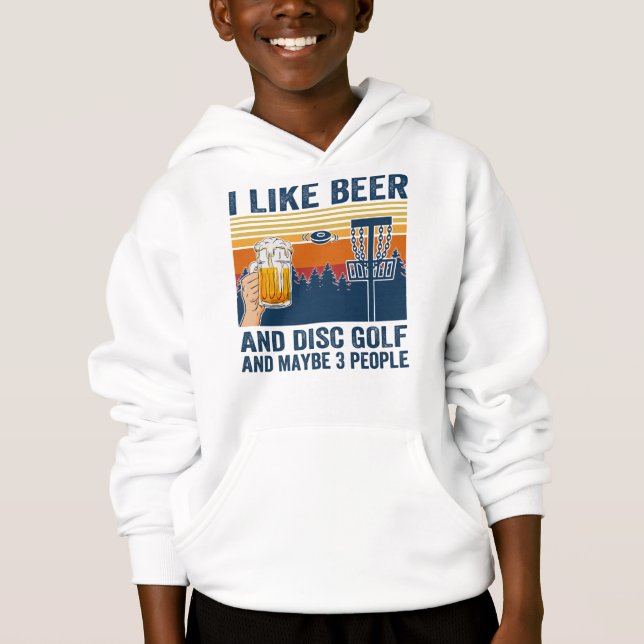 j'aime la bière et le disk golf et peut-être 3 per (Devant)