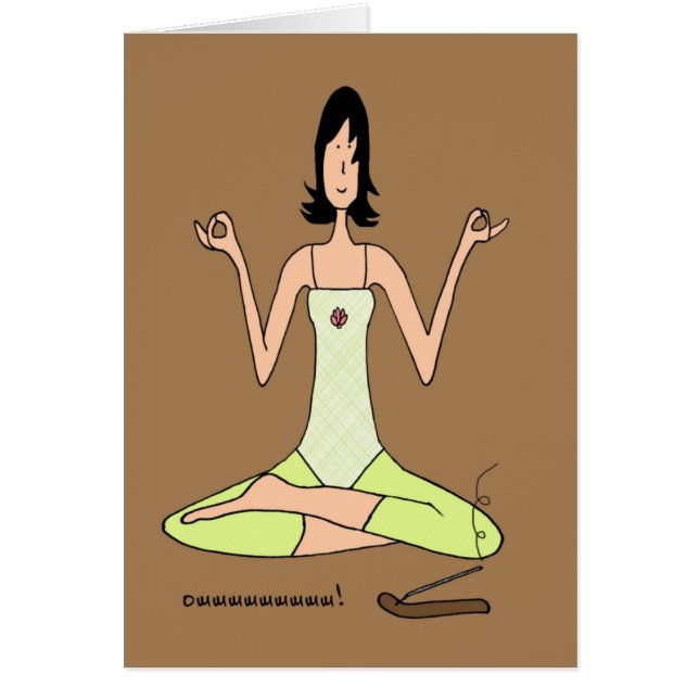 J'aime la carte de salutation/note de yoga (Devant)