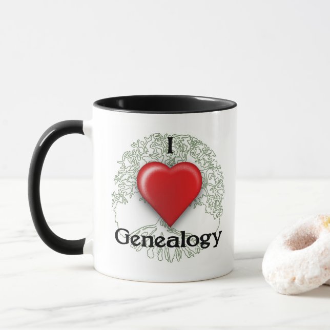 J'aime la généalogie Custom Mug (Avec donut)