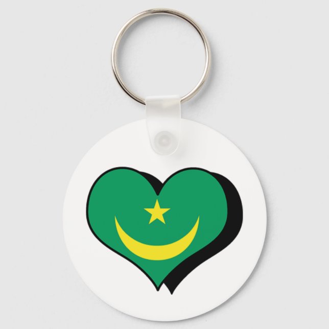 J'aime la Mauritanie Porte-clés (Recto)
