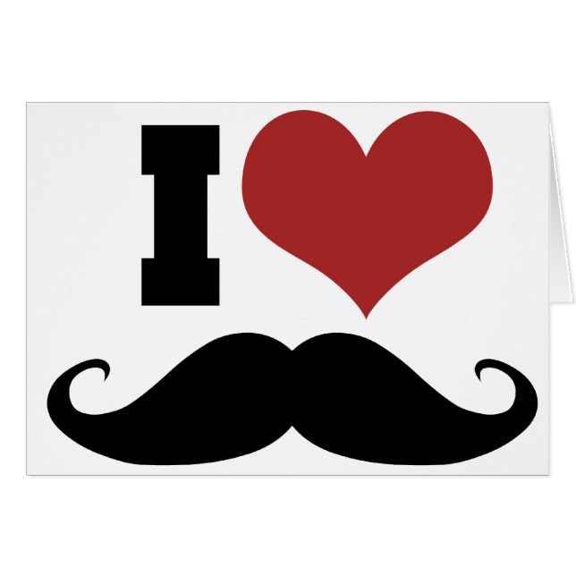 J'aime la moustache (Devant Horizontal)
