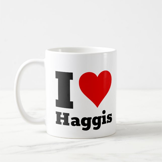 J'Aime La Mug De Café Haggis (Gauche)
