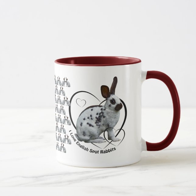 J'Aime La Mug De Lapins Anglais (Droite)