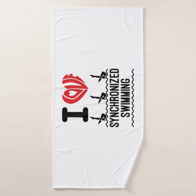 J'aime la natation synchronisée (Serviette de bain)