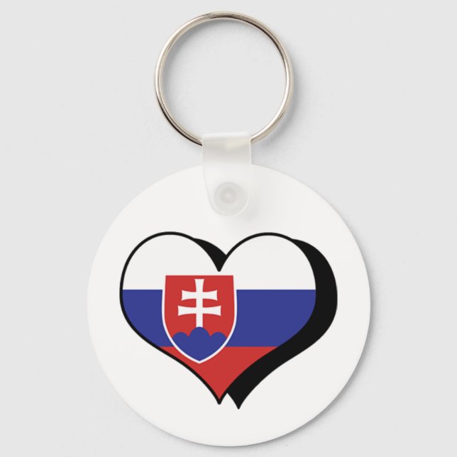 J'aime la Slovaquie Porte-clés (Recto)