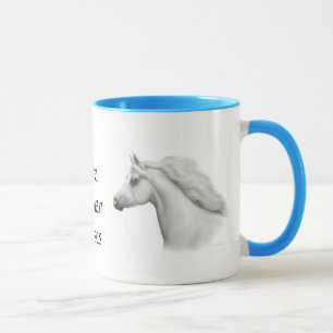 J'aime la tasse Arabe de chevaux