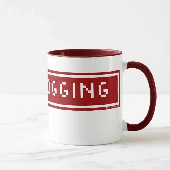 J'aime la tasse Blogging de bouton de blog (Droite)