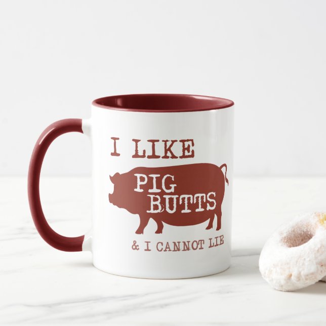 J'aime la tasse de café de bouts de porc (Avec donut)