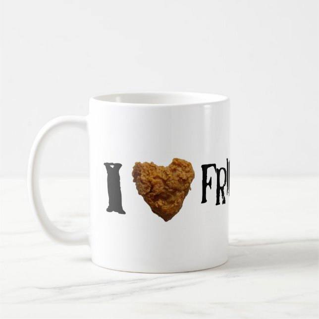 J'aime la tasse de café de poulet frit (Gauche)