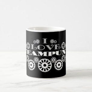 J'aime la tasse de café de Steampunk