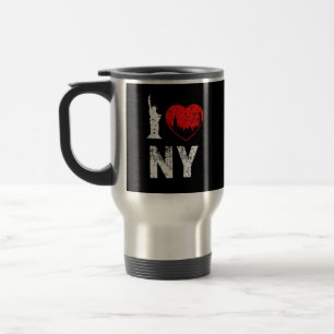 J'aime la tasse de café de voyage de NY New York