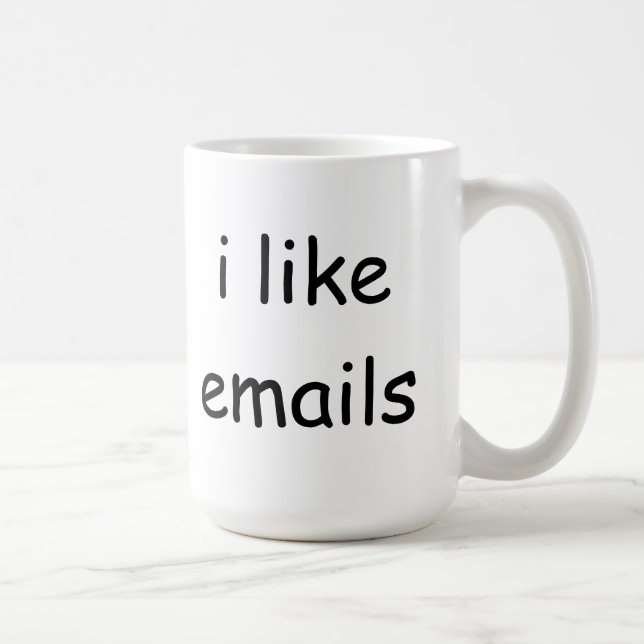 J'aime la tasse de café d'emails (Droite)