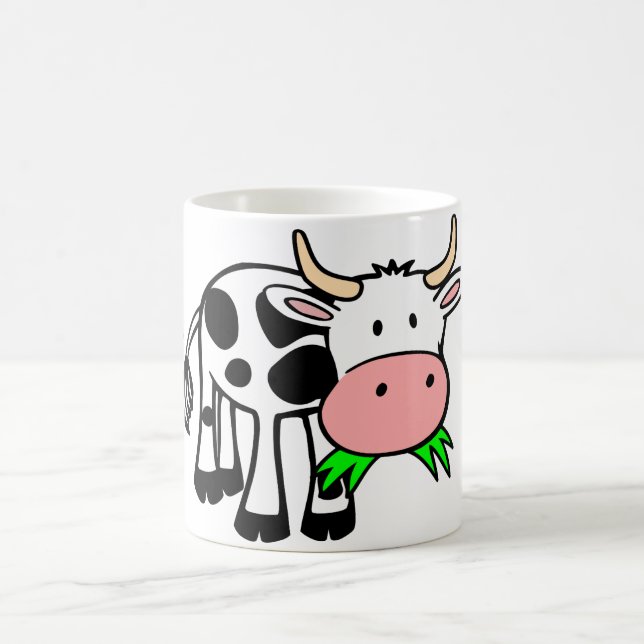 J'aime la tasse de café mignonne de vache à vaches (Centre)
