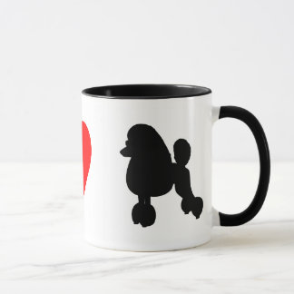 J'aime la tasse de caniches