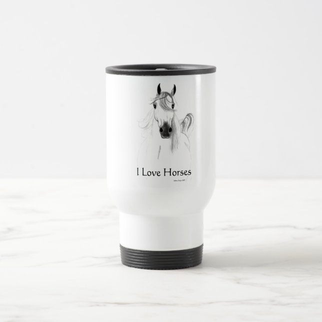 J'aime la tasse de chevaux (Centre)