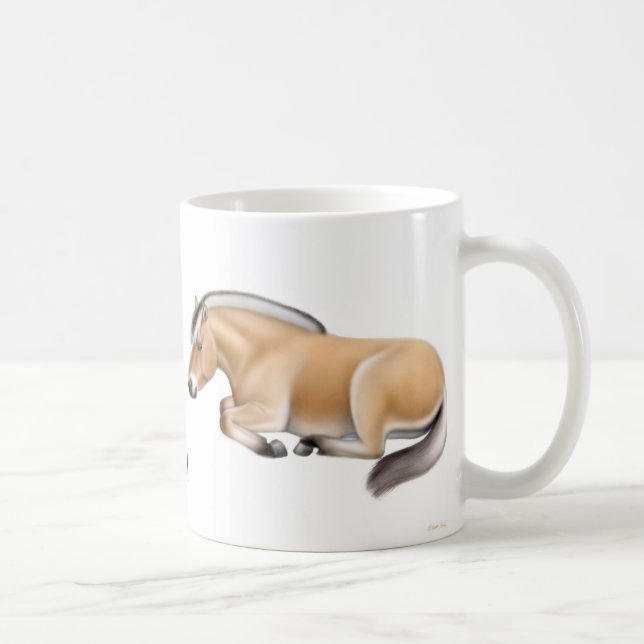 J'aime la tasse de chevaux de fjord (Droite)