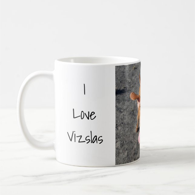 J'aime la tasse de classique de Vizslas (Gauche)