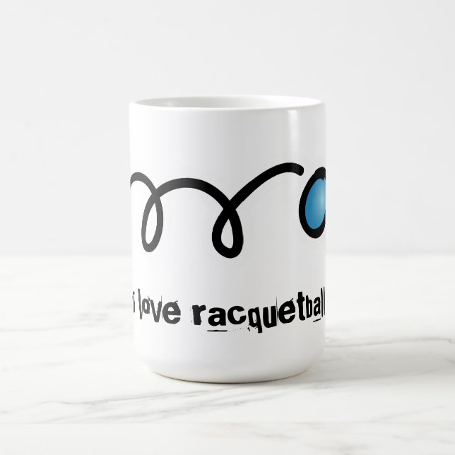 J'aime la tasse de coffe de racquetball (Centre)