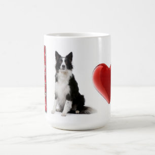 J'aime la tasse de colley de Collies~Border de