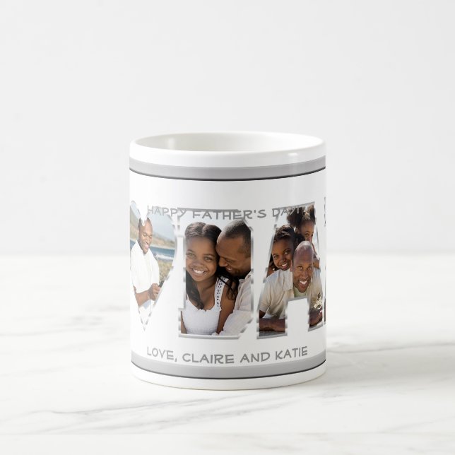 J'aime la tasse de photo de papa (Centre)