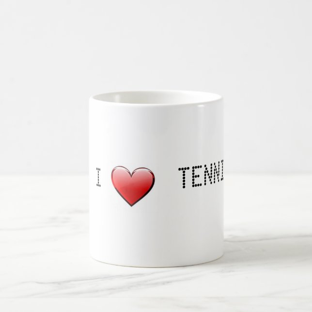 J'aime la tasse de tennis (Centre)