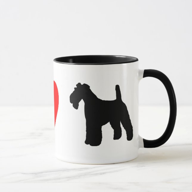 J'aime la tasse de terriers de Fox de fil (Droite)