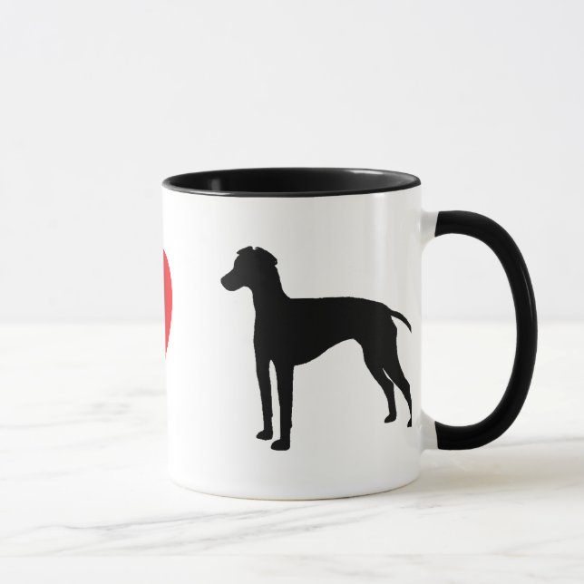 J'aime la tasse de terriers de Manchester (Droite)