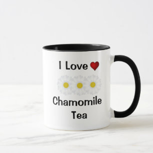 J'aime la tasse de thé de camomille et la tasse