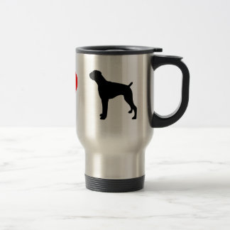 J'aime la tasse de voyage de boxeurs