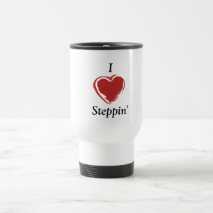 J'aime la tasse de voyage de Steppin
