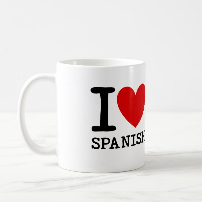 J'aime la tasse espagnole de professeur (Gauche)