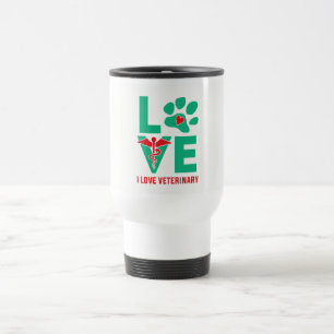 J'aime la tasse vétérinaire de voyage
