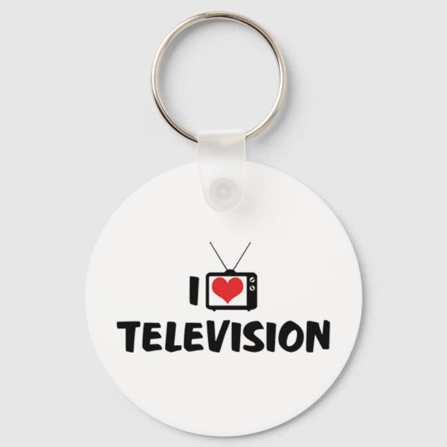J'aime la télévision porte-clés (Recto)