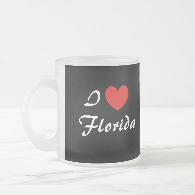J'Aime La Typographie De Floride Gelé Café Mug (Gauche)