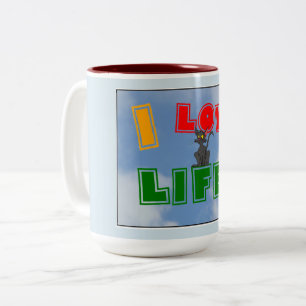"J'aime la vie !" Tasse de café