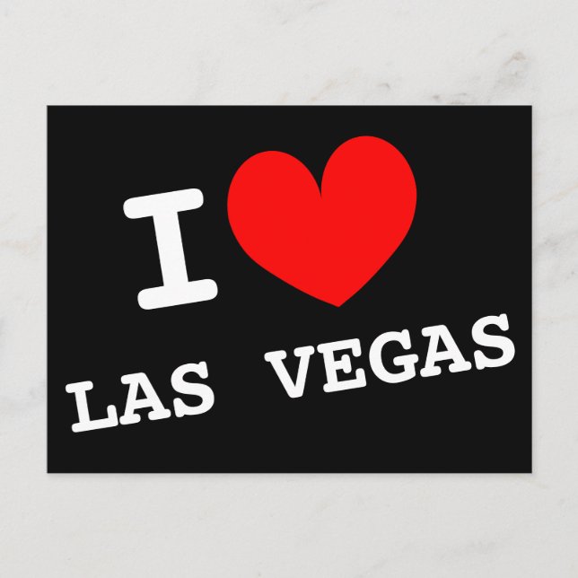 J'aime Las Vegas carte postale | Adresse personnal (Devant)
