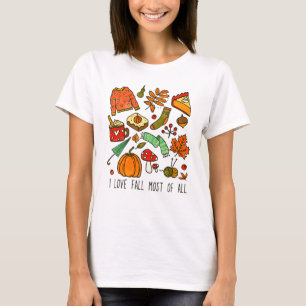J'aime l'automne plus que tout T-shirt de Thanksgi