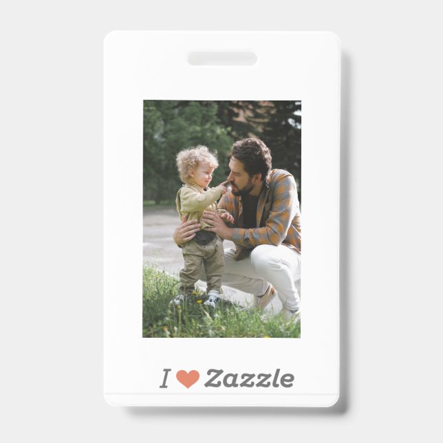 J'aime le badge de la fête des pères Zazzle (Avant)