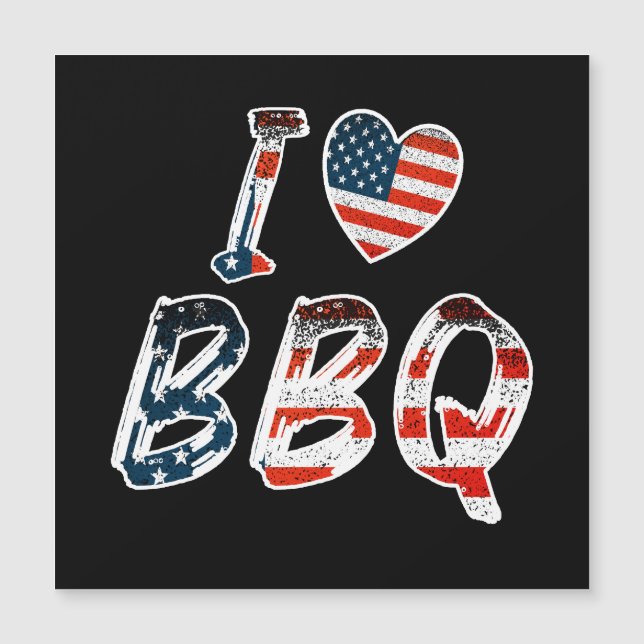 J'aime le barbecue, patriotique américain (Devant)