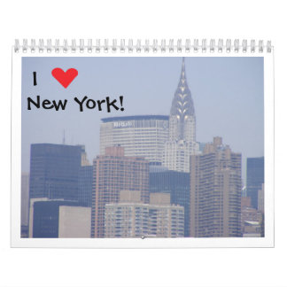 J'aime le calendrier de New York