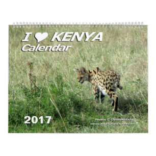 J'AIME le calendrier du KENYA (la Deux-Page)
