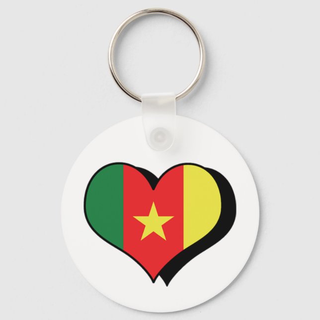 J'aime le Cameroun Porte-clés (Recto)