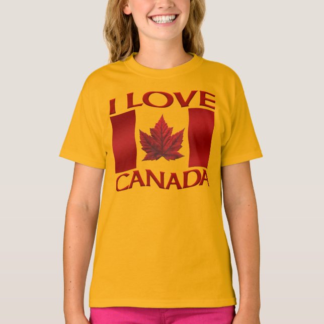 J'aime le Canada T-shirt Fille Bio Tee Canada (Devant)