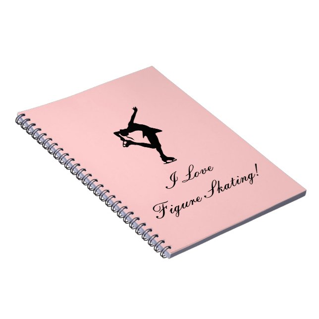 J'aime le CARNET de patinage artistique, rose (Côté Droit)