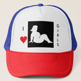 J'AIME LE CASQUETTE DE CAMIONNEUR DE FILLES DE FAT