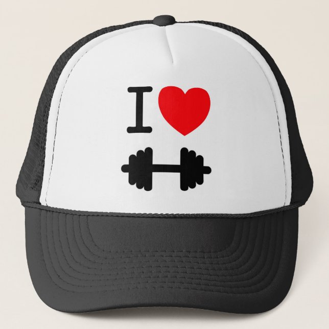 J'aime le casquette d'haltérophilie (Devant)