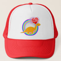 J'aime le casquette orange de chapeau de
