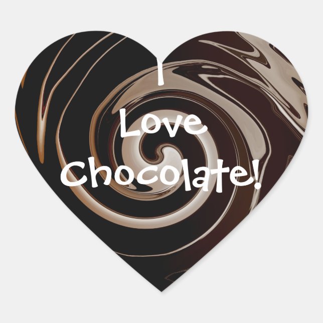 J'Aime Le Chocolat ! Stickers cœurs (Devant)
