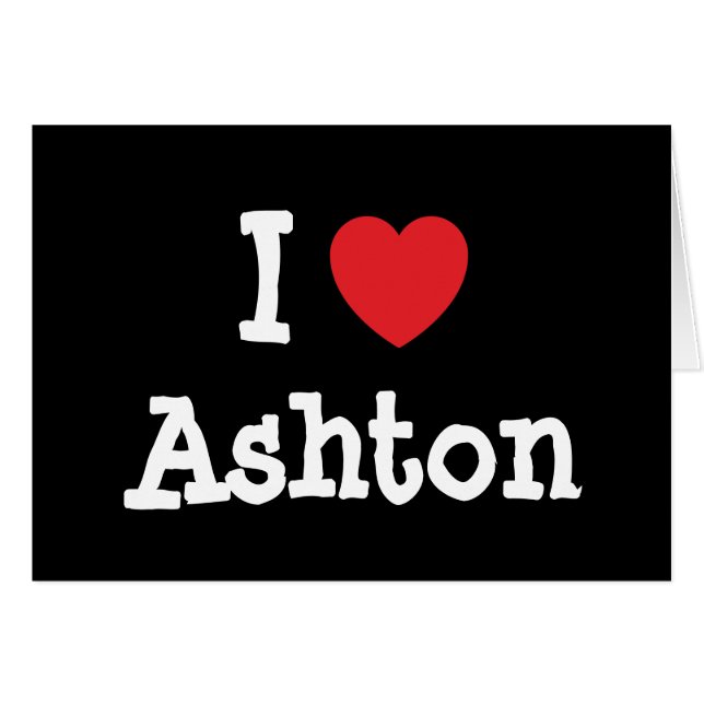 J'aime le coeur d'Ashton T-Shirt (Devant horizontal)